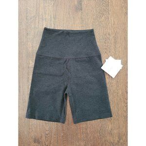 Beyond Yoga Womens Black Heather High Waisted Biker Short Size XS